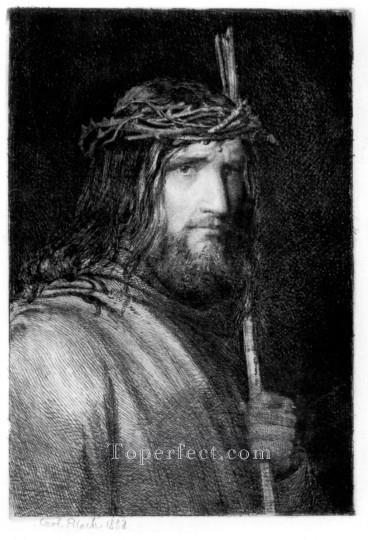 キリストの肖像 カール・ハインリヒ・ブロック油絵